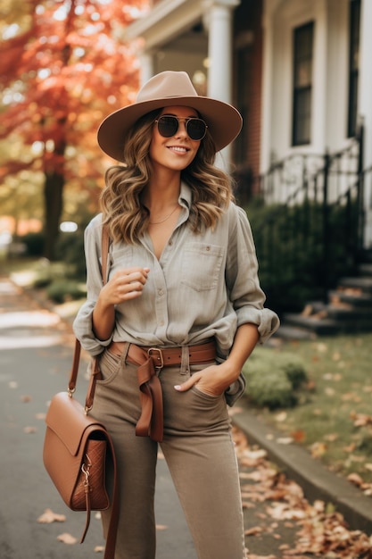 Photo beautiful fashionable fall outfits