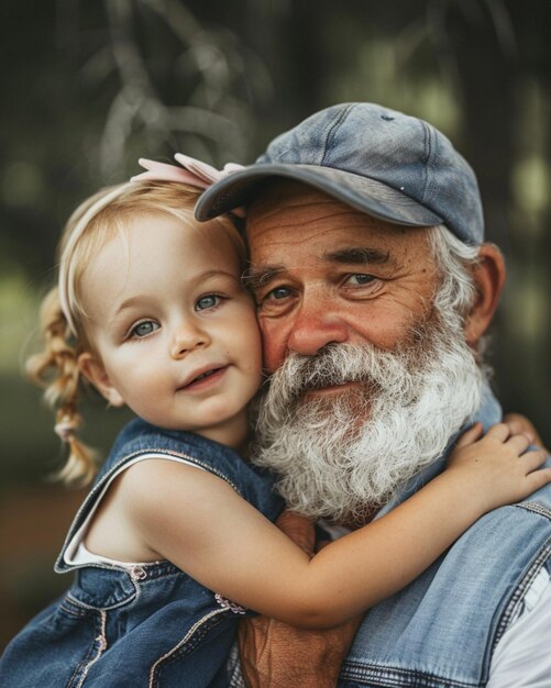 Photo beautiful fathers day photo shoot in adorable and smiling poses wonderful place in nature
