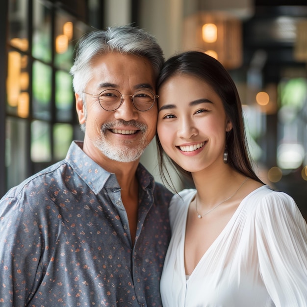 Photo beautiful fathers day photo shoot in adorable and smiling poses wonderful place in nature