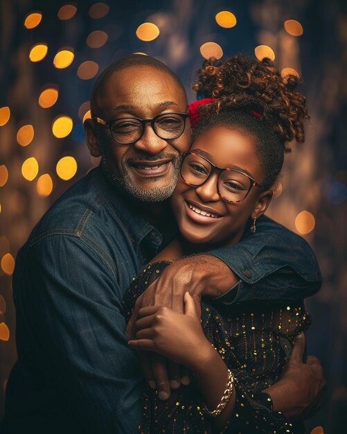 Premium Photo Beautiful Fathers Day Photo Shoot in adorable and Smiling Poses Wonderful Place