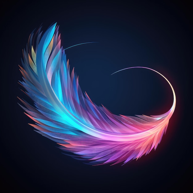 Premium AI Image | Beautiful Feather illustration