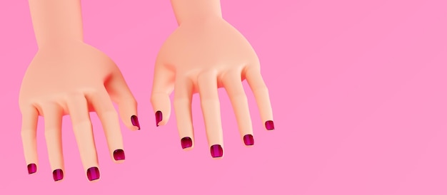 Красивые женские руки, крупный план. ухоженные руки молодой женщины, на розовом фоне
