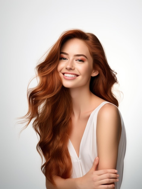 Beautiful female model hair woman girl