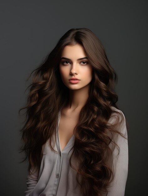 Beautiful female model hair woman girl