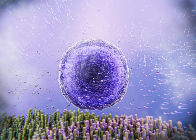 Photo beautiful fertility concept in 3d rendering