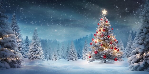 Beautiful Festive Christmas snowy background