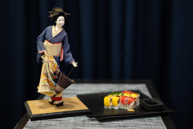 A beautiful figure of a geisha