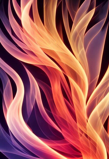 Beautiful fire wallpaper 3D rendering