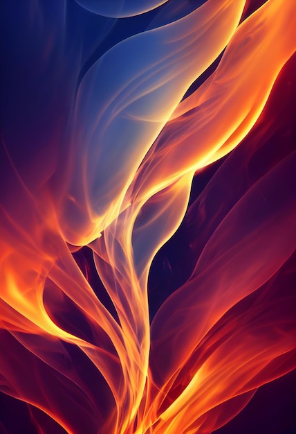 Beautiful fire wallpaper 3D rendering