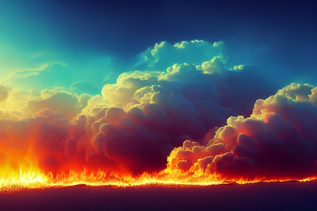 Beautiful fire wallpaper 3d rendering