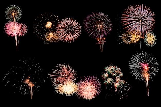 Beautiful firework display for celebrationColorful fireworks of various colors over night sky8 characteristics