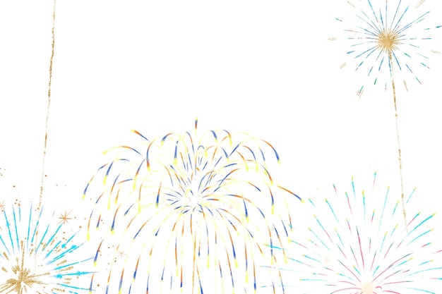 美麗的煙花png設計元素為慶祝