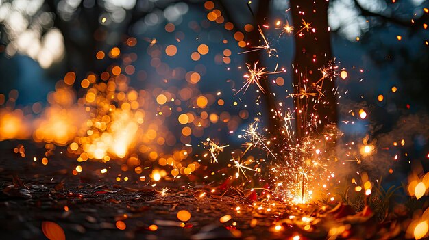 Premium Photo | Beautiful Fireworks Display Background HD Illustrations