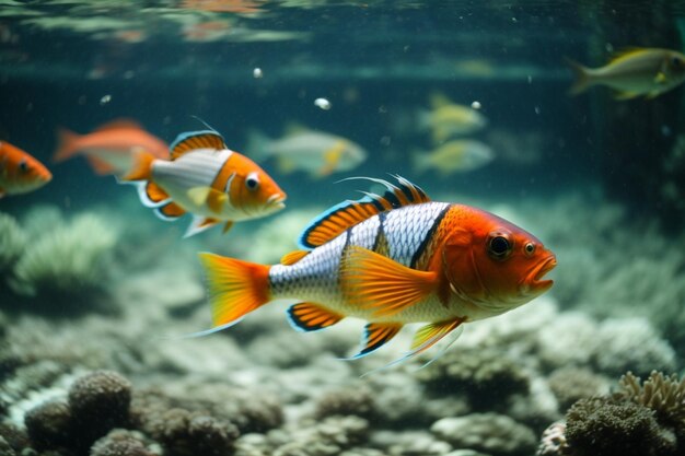 Beautiful fish in a aquarium ar c