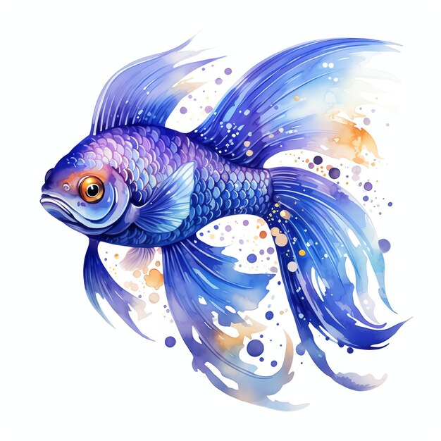 Premium Photo  Beautiful Fish Magical Cosmic Galaxy watercolor