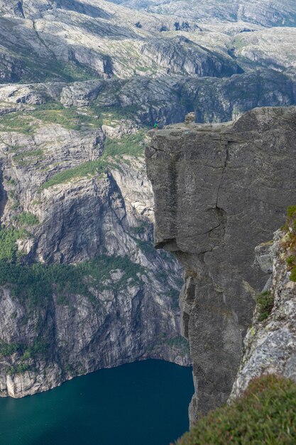 Beautiful fjord in Norway. View from the top.