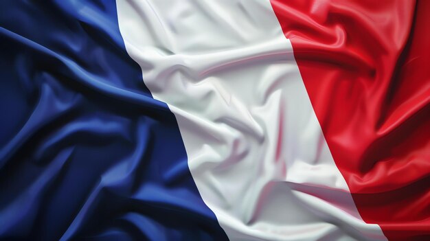 Photo a beautiful flag of france the flag is made of a blue white and red tricolor