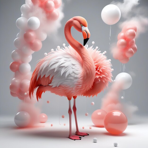 Foto un bellissimo flamingo generativo ai