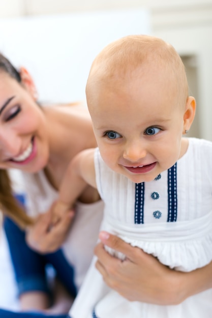 Photo beautiful floor toy motherhood play