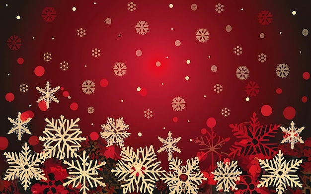 Photo beautiful floral abctract background with shine snowflakes