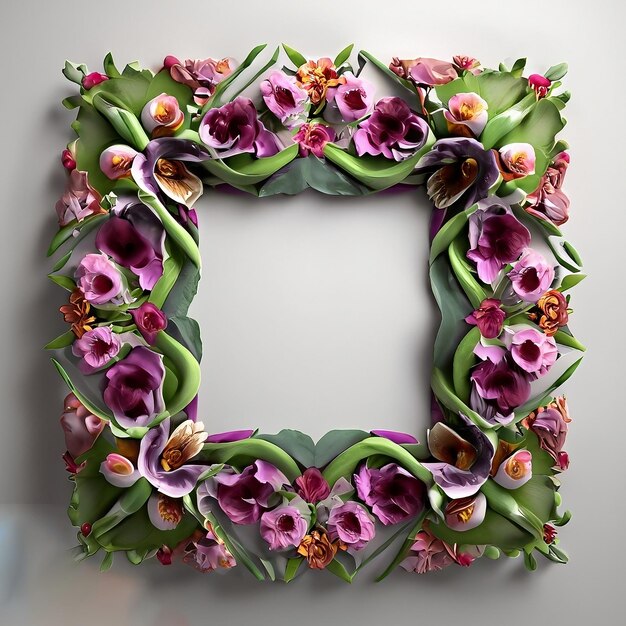 Beautiful floral arrangement with a place to insert text AI generated