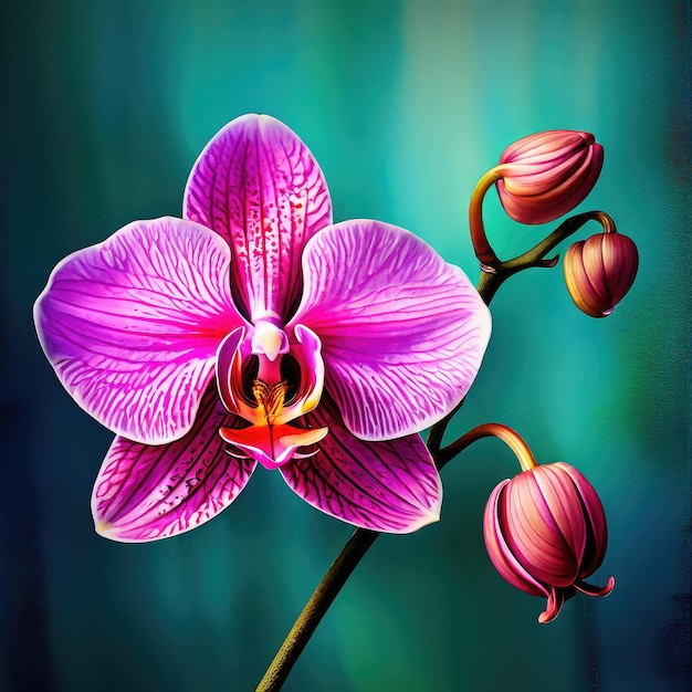 Foto bellissimo sfondo floreale fiori di orchidee da vicino