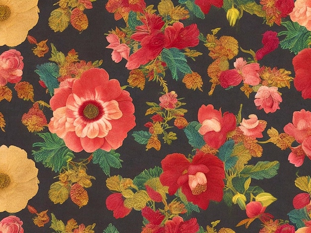 Beautiful floral background pattern vector image downloaded