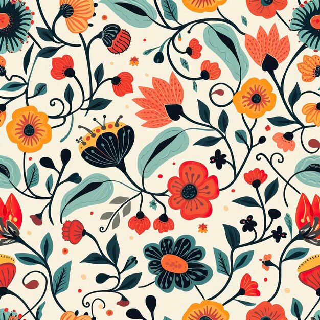 Photo a beautiful floral background pattern