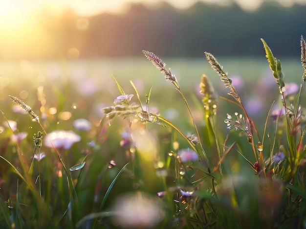 Foto bellissimo sfondo floreale fiori selvatici da vicino