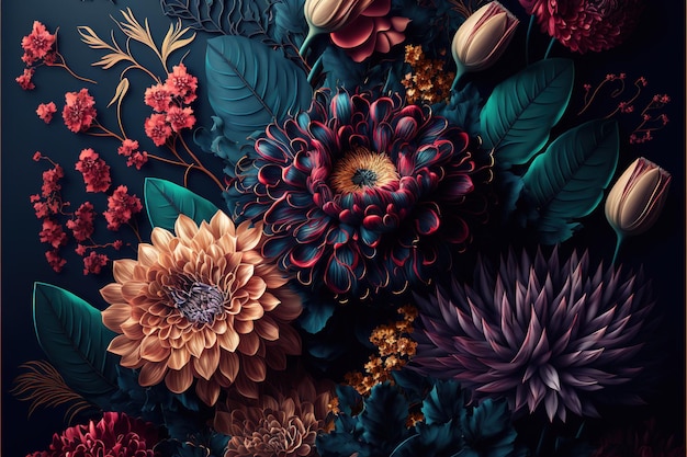 a beautiful floral background