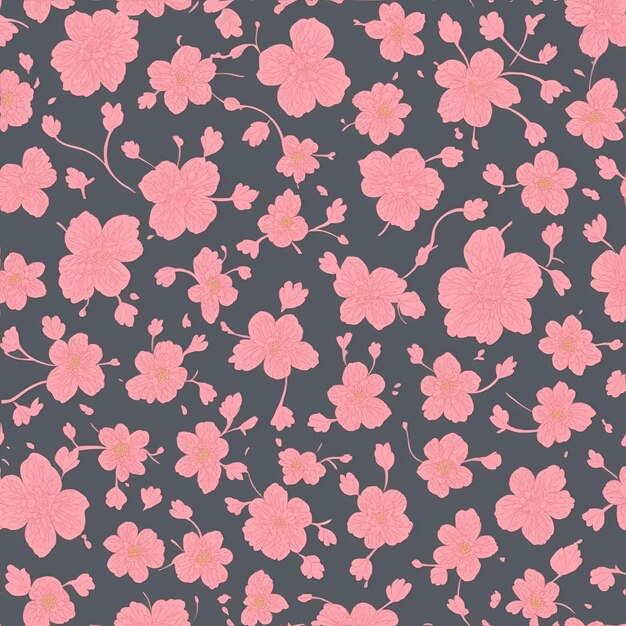 사진 생성된 프리미엄 제품 ai를 위한 아름다운 꽃 꽃 원활한 패턴 배경