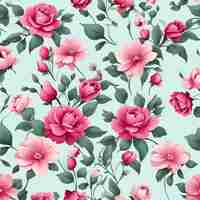 Photo beautiful floral flower seamless pattern background for premium product ai generated