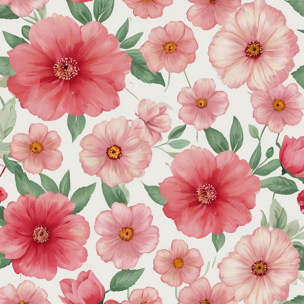 beautiful floral flower seamless pattern background for premium product ai generated