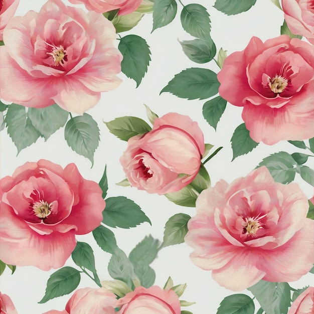 beautiful floral flower seamless pattern background for premium product ai generated