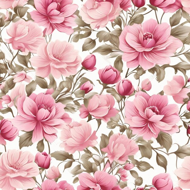 beautiful floral flower seamless pattern background for premium product ai generated