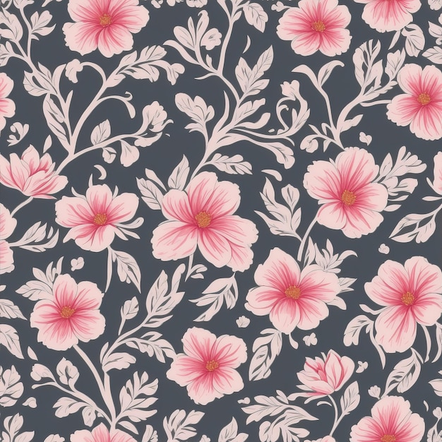 beautiful floral flower seamless pattern background for premium product ai generated