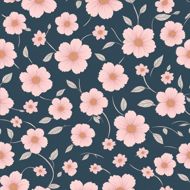 beautiful floral flower seamless pattern background for premium product ai generated