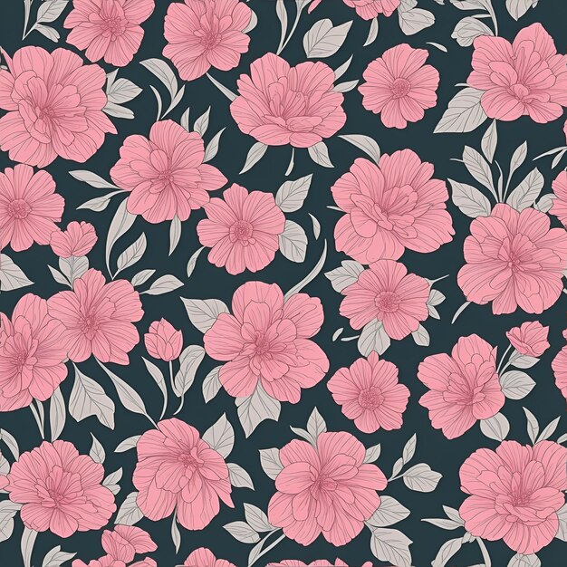 beautiful floral flower seamless pattern background for premium product ai generated