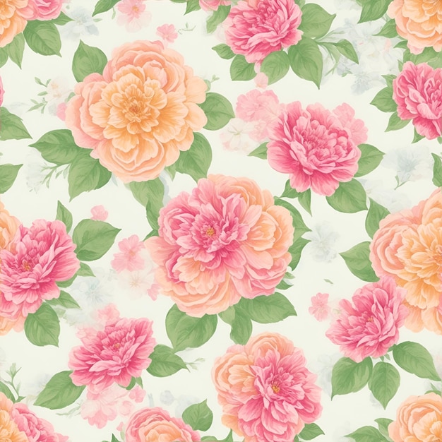 beautiful floral flower seamless pattern background for premium product ai generated