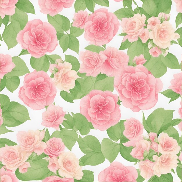 beautiful floral flower seamless pattern background for premium product ai generated