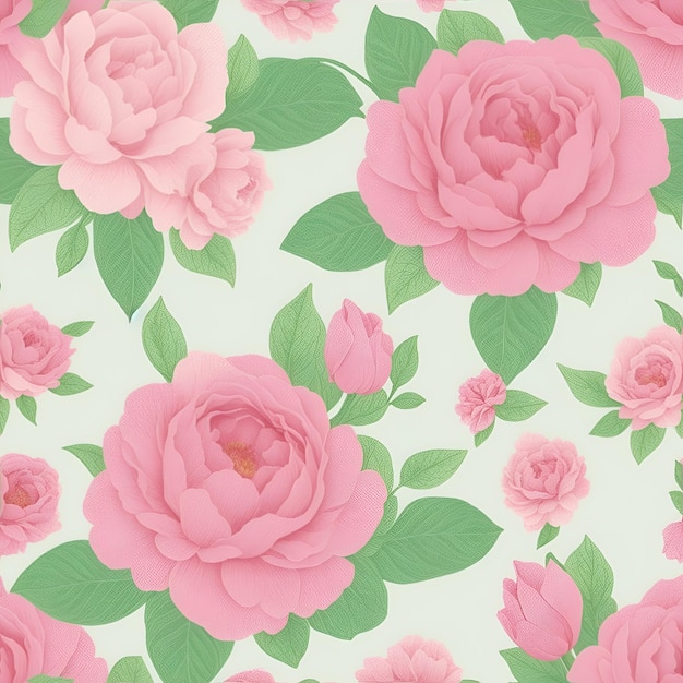 beautiful floral flower seamless pattern background for premium product ai generated