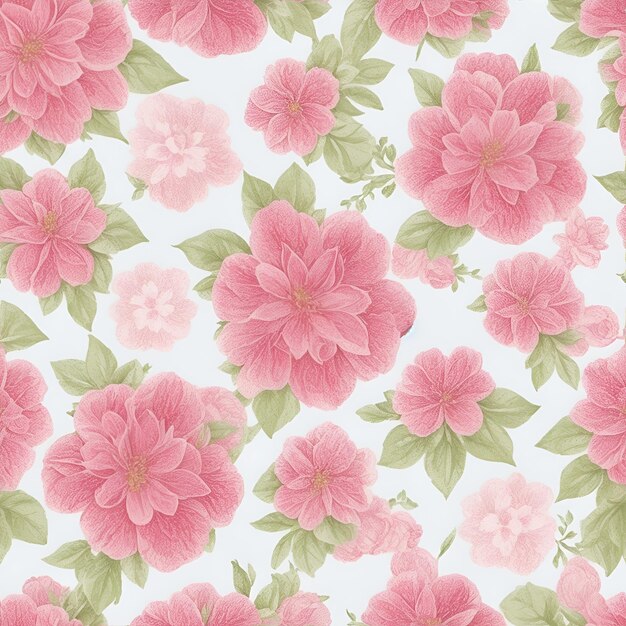 beautiful floral flower seamless pattern background for premium product ai generated