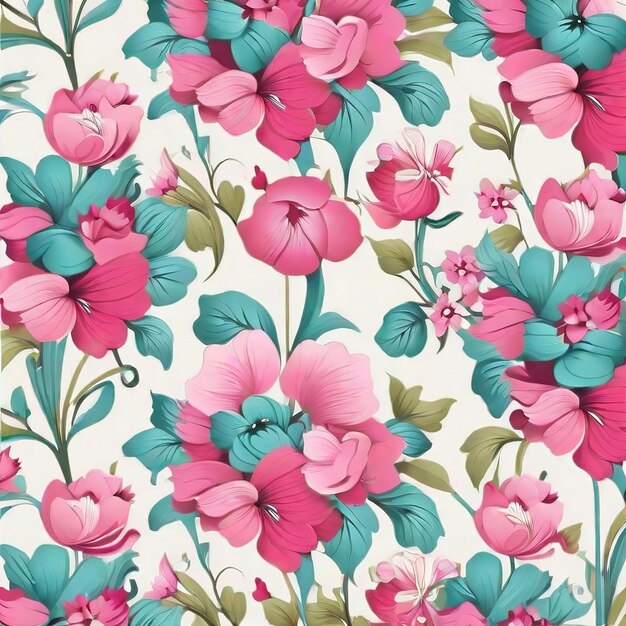 beautiful floral flower seamless pattern background for premium product ai generated