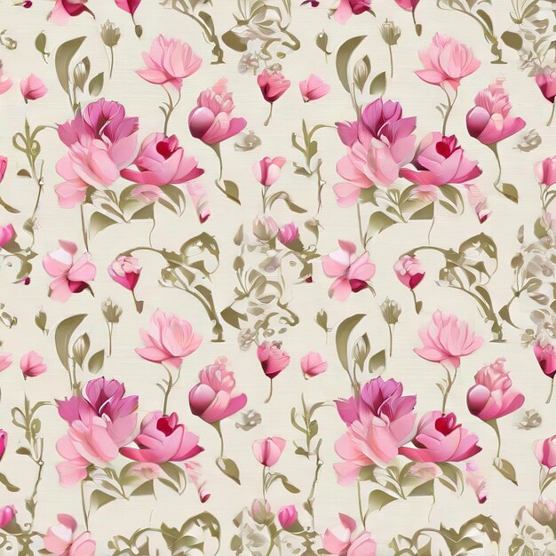 beautiful floral flower seamless pattern background for premium product ai generated