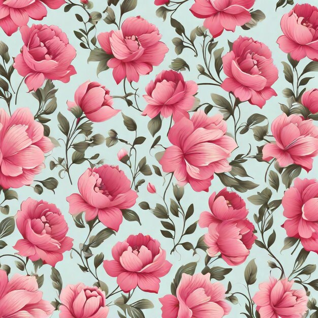 beautiful floral flower seamless pattern background for premium product ai generated