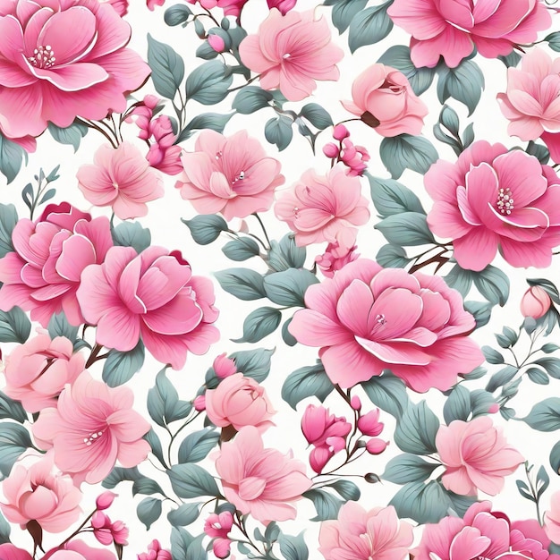 Photo beautiful floral flower seamless pattern background for premium product ai generated