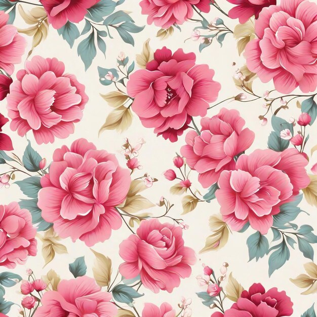 beautiful floral flower seamless pattern background for premium product ai generated