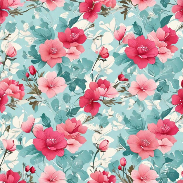 beautiful floral flower seamless pattern background for premium product ai generated