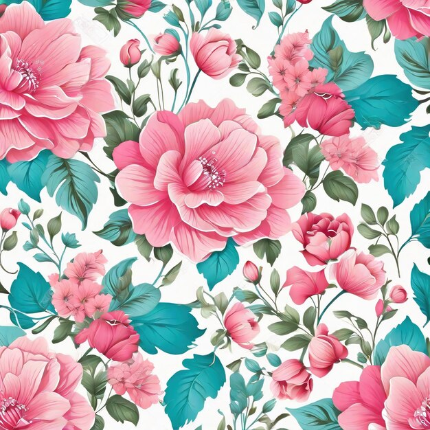 beautiful floral flower seamless pattern background for premium product ai generated