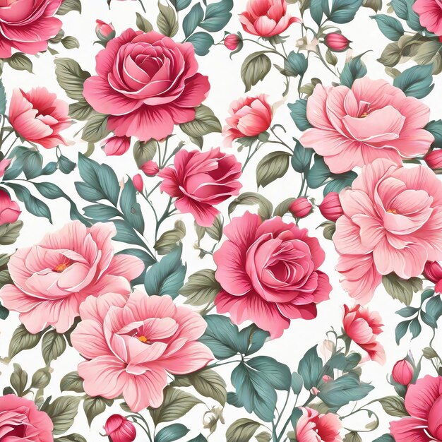 beautiful floral flower seamless pattern background for premium product ai generated